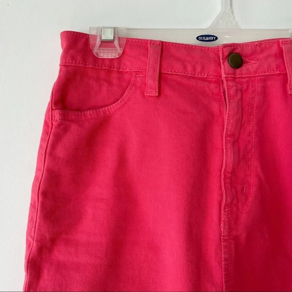 Vintage Y2K AA high‎ waisted coral  pink denim skirt - Picture 4 of 8